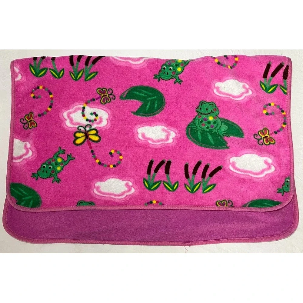 Northpoint Baby Pink Frog Fleece Blanket Butterfly‎ Lilly Pad Dragonfly Lovey